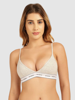 Guess - Grey Cotton Carrie Triangle Bra