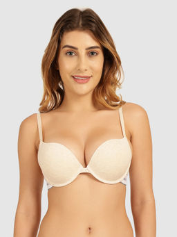 Guess - Cream Cotton Carrie Push Up Bra