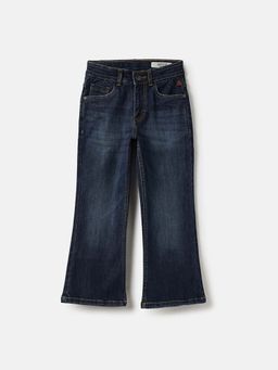 Blue Giraffe - Boys Solid Stretchable Bootcut Look Jeans