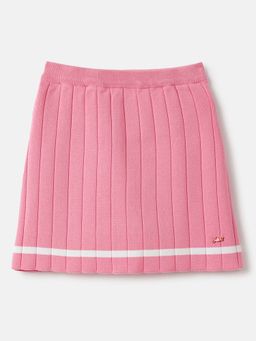 Blue Giraffe - Girls Pink Flared Pleated Skirt