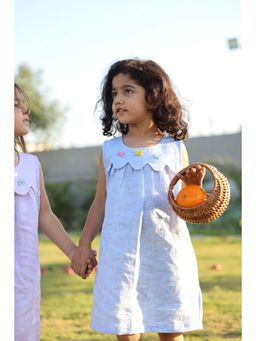 Funny Bones - Whispering Butterflies Pure Linen Dress