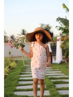 Funny Bones - Little Bloom Embroidered Pure Linen Dress