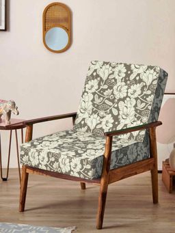 Chumbak - Memsaab Arm Chair - Grey's Garden