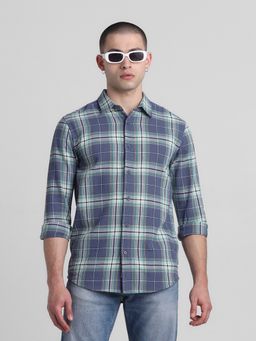 Jack & Jones - Men Blue Checks Regular Fit Shirt