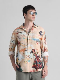 Jack & Jones - Men Multi-Color Graphic Regular Fit Shirt