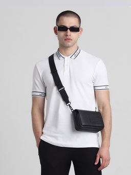 Jack & Jones - Men White Slim Fit Polo T-Shirt