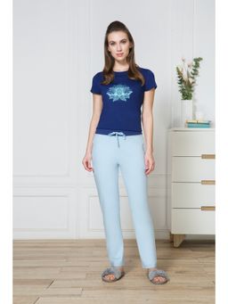 Van Heusen Woman Lingerie and Athleisure - Van Heusen Women Drawstring Waistband & Reflective Trim Lounge Pants - Blue