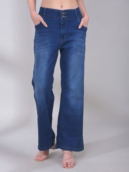 CRIMSOUNE CLUB - Women's Blue Bootcut Jeans