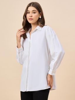 Style Quotient - Women White Polymoss Shirt