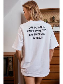 Bonkers Corner - Anti-Reel Club White Oversized T-Shirt