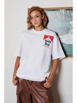 Bonkers Corner - Spoilt Brat White Oversized T-Shirt