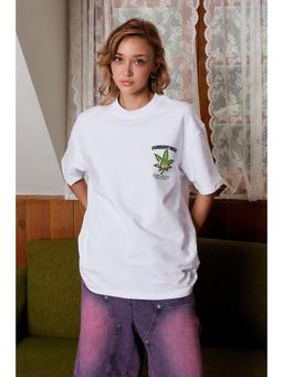 Bonkers Corner - Mildly Baked White Oversized T-Shirt