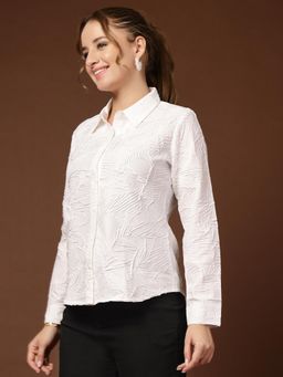Style Quotient - Womens Crinkle Textured Shirt