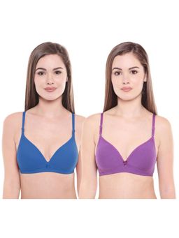 Bodycare - Pack Of 2 Lightly Padded T-Shirt Bra - Multi Color