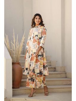 Gahan - Women Floral Cotton Co-Ord Set - Black