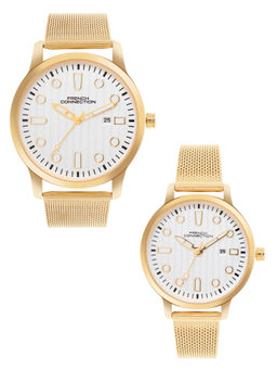 French Connection - Women Silver Dial Analog Watch (FCN080GM) (M)