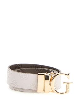 Guess - Women Off White Polyurethane Floral Belt (S)