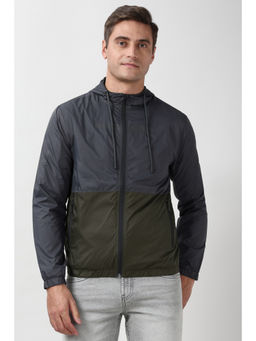 Peter England - Men Grey Patterned Casual Jacket