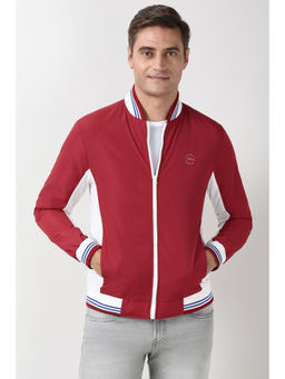 Peter England - Men Red Patterned Casual Jacket