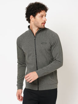 ROOKIES - Grey Trendy Full Sleeve Athleisure Jacket