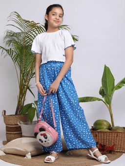 Budding Bees - Girls Cotton Stylish Top with Pants (Set of 2)