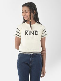 CRIMSOUNE CLUB - Girls Champagne Kindness Top