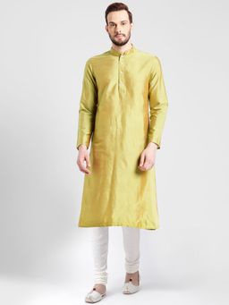 KISAH - Men Green Kurta (Set of 2)