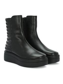 Delize - Mens Black Zipper Casual Boots