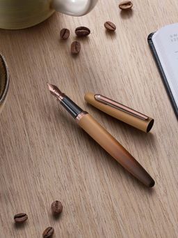 Sheaffer - Vfm 9428 Coffee Edition Matt Brown Fountain Pen with Pvd Trims - Fine