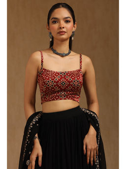 Soch - Women Maroon Printed Padded Blouse