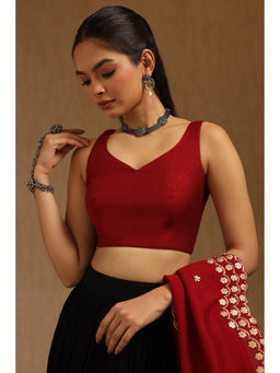 Soch - Women Maroon Solid Padded Blouse