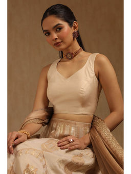 Soch - Women Beige Solid Padded Blouse