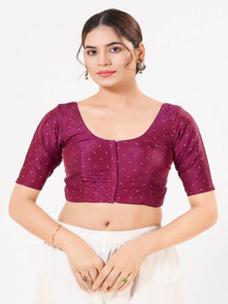 VAMAS - THE DESIGNER BLOUSES - Women Pink Woven Stitched Blouse