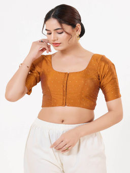 VAMAS - THE DESIGNER BLOUSES - Women Yellow Woven Stitched Blouse