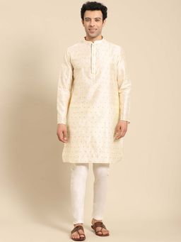 Amodh by Kisah - Men Cream Kurta