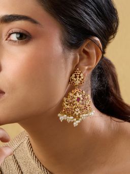 Indinoor - Punjabi Jadau Bold Earrings