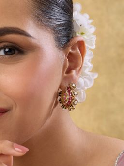 Indinoor - Kruteeka Kundan Polki Hoops