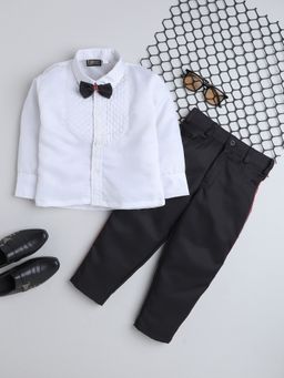 FOURFOLDS - Boys White Suit (Set of 3)