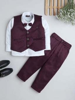FOURFOLDS - Boys Wine Suit (Set of 4)