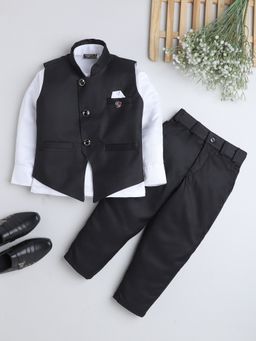 FOURFOLDS - Boys Black Suit (Set of 3)