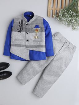 FOURFOLDS - Boys Royal Blue Suit (Set of 3)