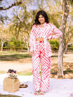 Asheera - Serene Pink Tie Dye Co-Ord (Set of 3)