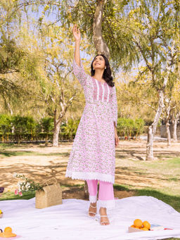 Asheera - Bloom Breeze Handblock Co-Ord (Set of 2)