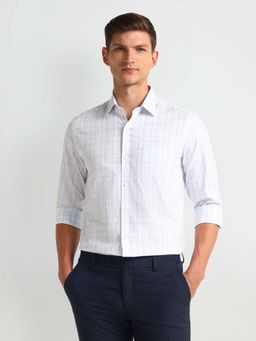 Arrow - Checks Blue Full Sleeves Collar Neck Shirt