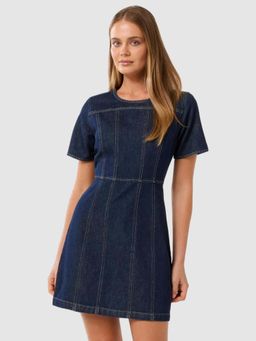 Forever New - Navy Bleu Shift Denim Dress