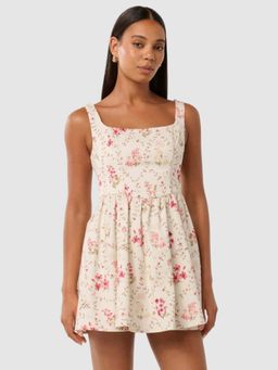 Forever New - Brielle Printed Lace Up Mini Dress