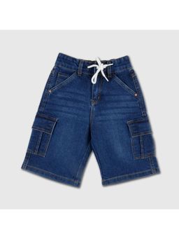 Purple United Kids - Boys Denim Relaxed Fit Cargo Shorts