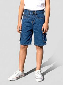 Purple United Kids - Light Blue Denim Cargo Shorts