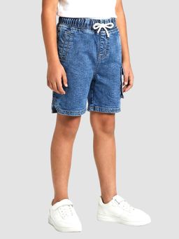 Purple United Kids - Blue Denim Cargo Shorts