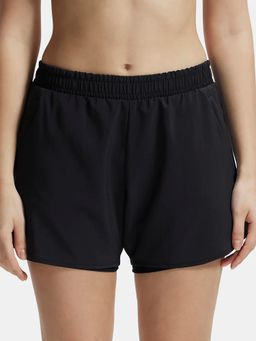 Jockey - MW72 Women Microfiber Elastane Active Wear Shorts -Peacoat - Black